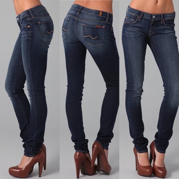 7 For All Mankind Roxanne Skinny Jeans Size 25